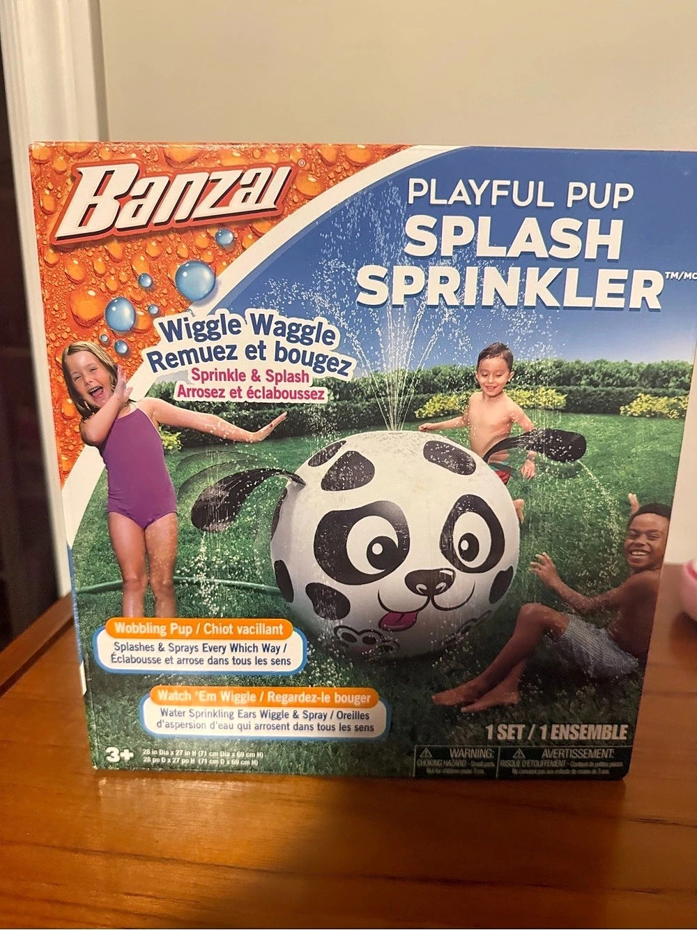 Banzai Playful Pup Splash Sprinkler Kids Green & White NWT